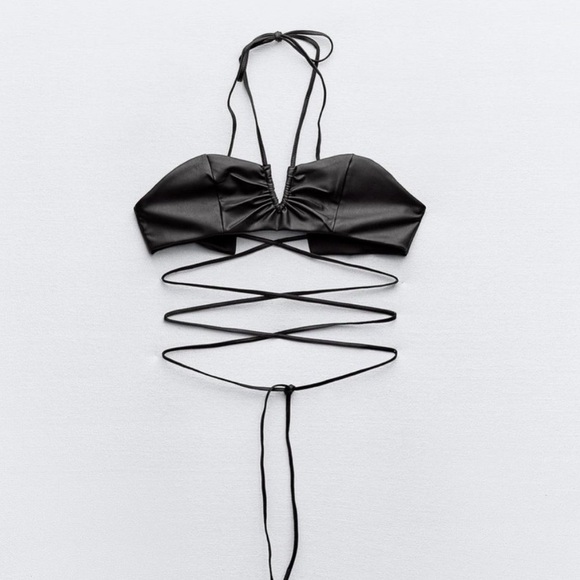 NWT ZARA NEW Faux Leather Strappy
Top Size size M - Picture 4 of 7